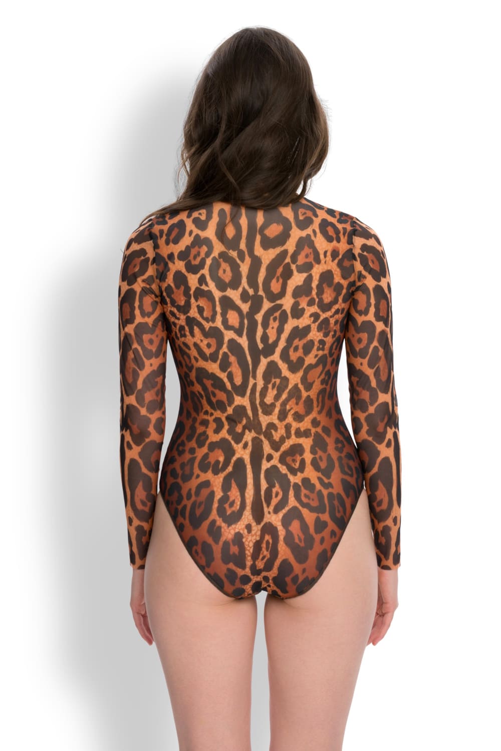 Слитный купальник с длинным рукавом на молнии с UV-защитой Леопард 25 RoDaSoleil