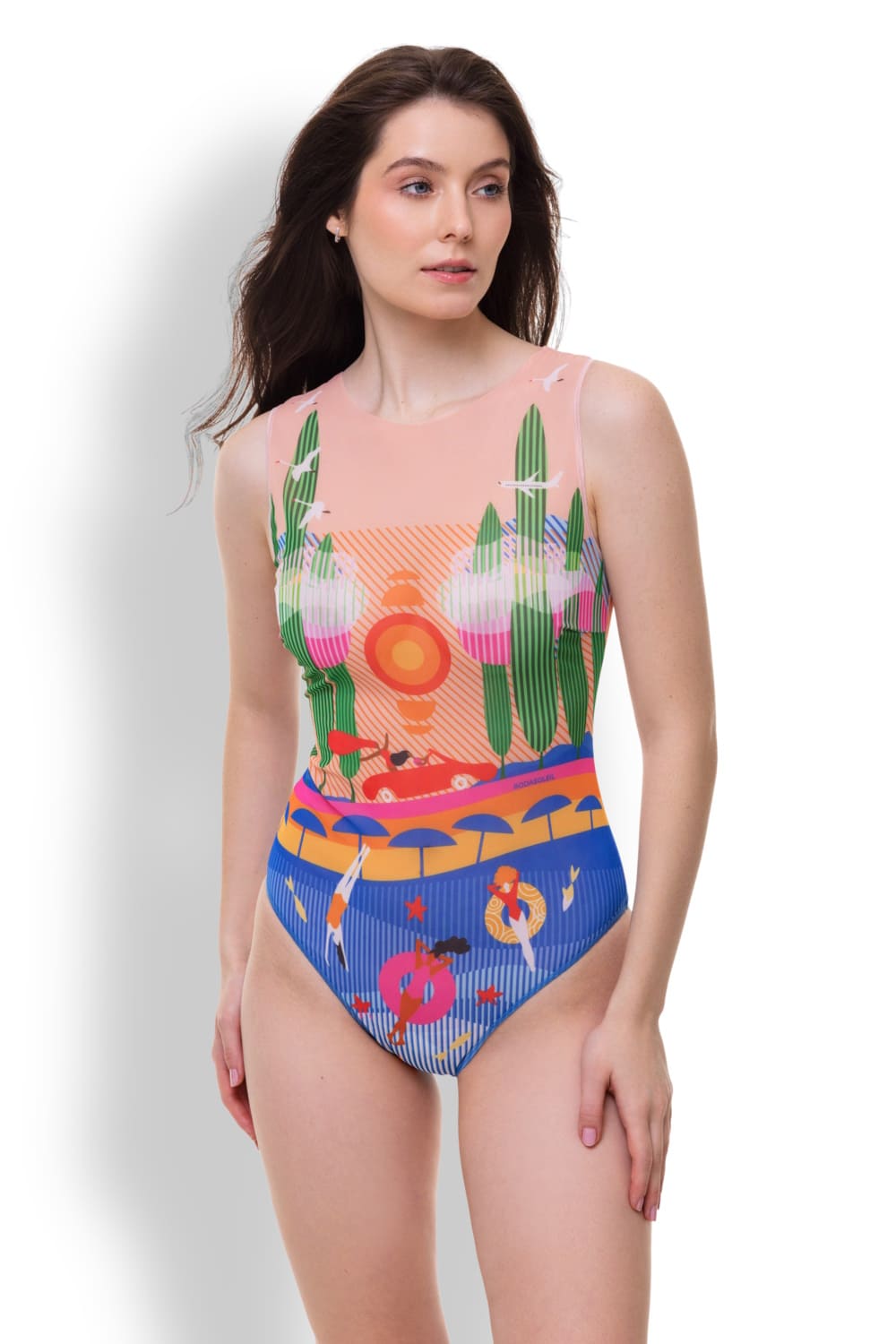 Слитный умный купальник без рукава, пропускающий загар Портофино RoDaSoleil