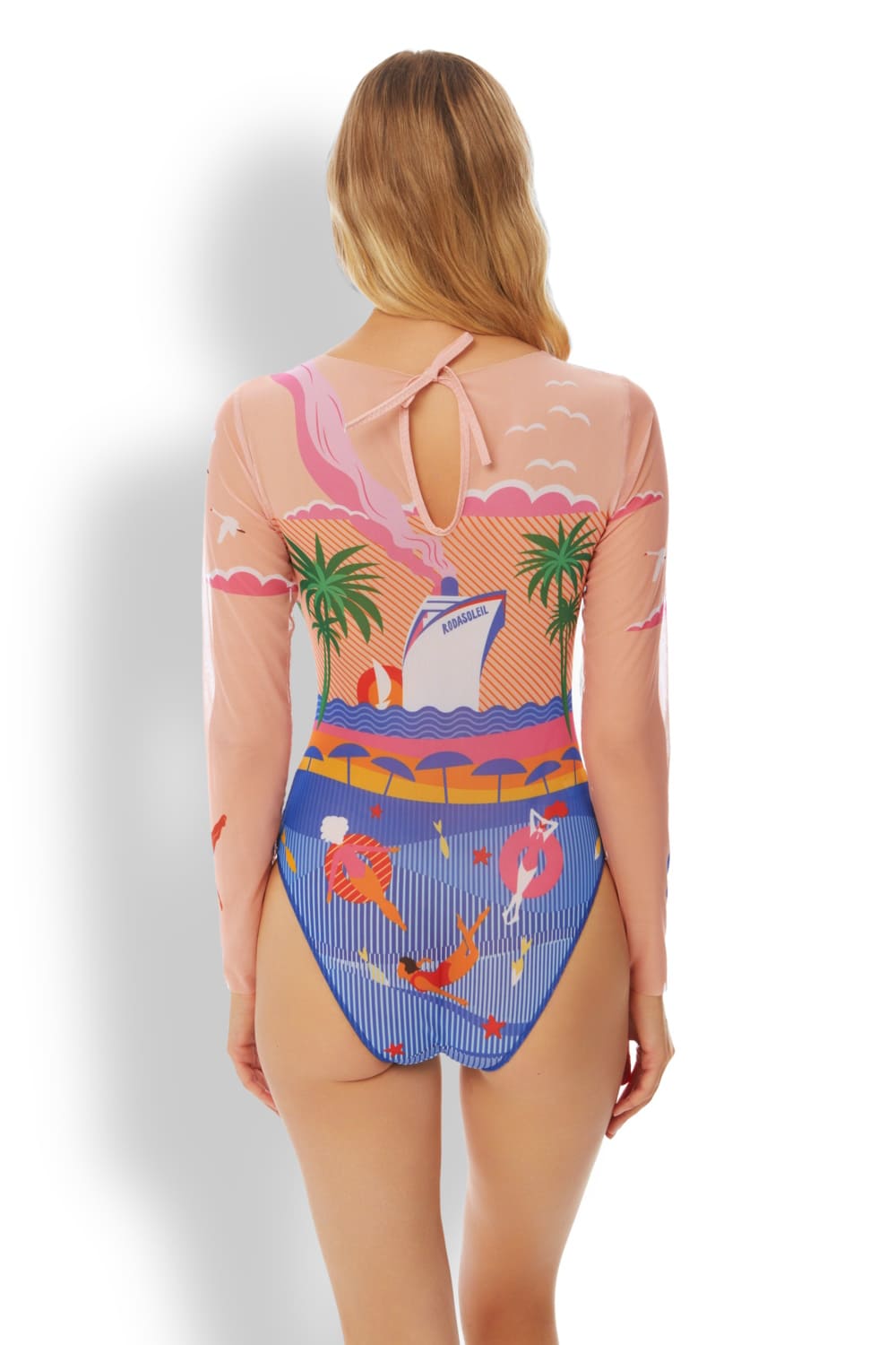 Слитный умный купальник с длинным рукавом, пропускающий загар Портофино RoDaSoleil