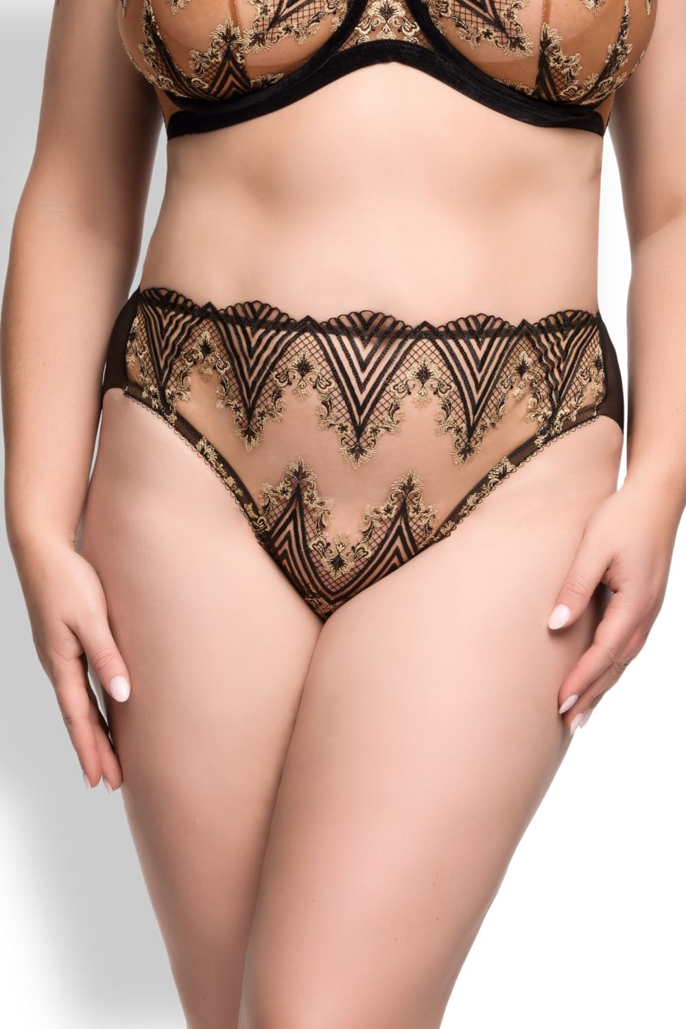 Кружевные трусы слипы с высокой талией Dita Von Teese D21063