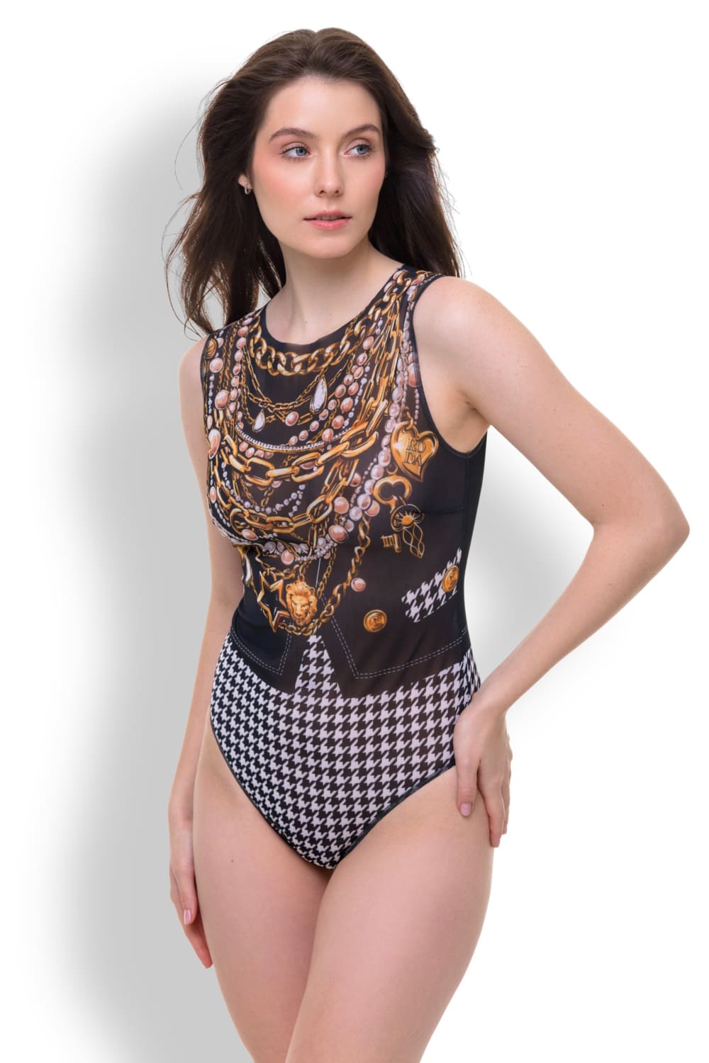 Слитный умный купальник без рукава с UV-защитой Paris Chic RoDaSoleil