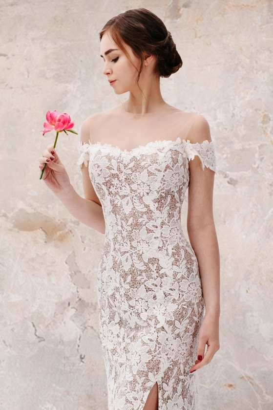 Элегантное свадебное платье Тулуза из кружева макраме