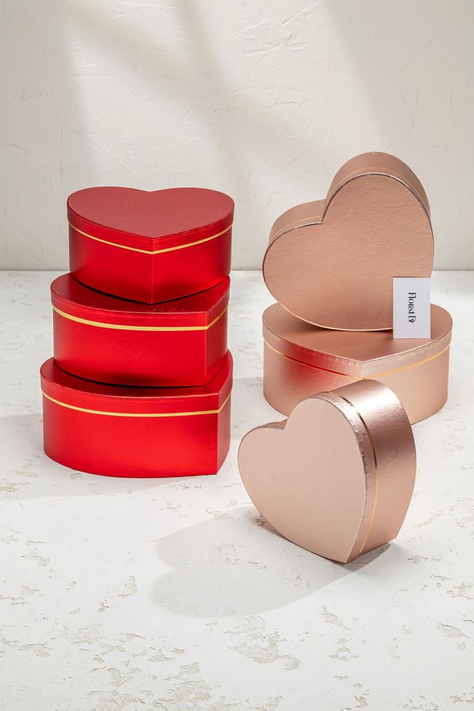 Набор сердец Pink Gold METALIC