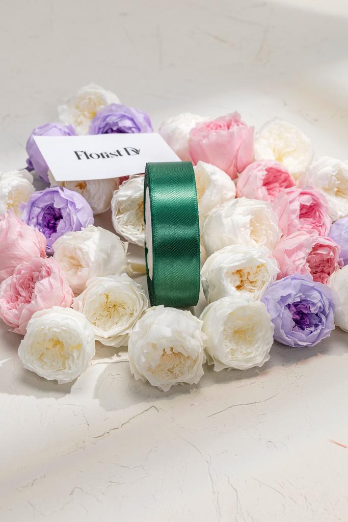 Атлас - 2,5 см - Темно-зеленый (25м)