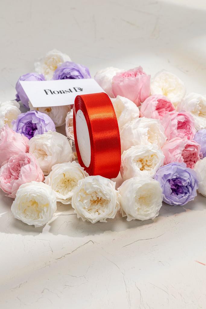 Атлас - 2,5 см - Красный (25м)