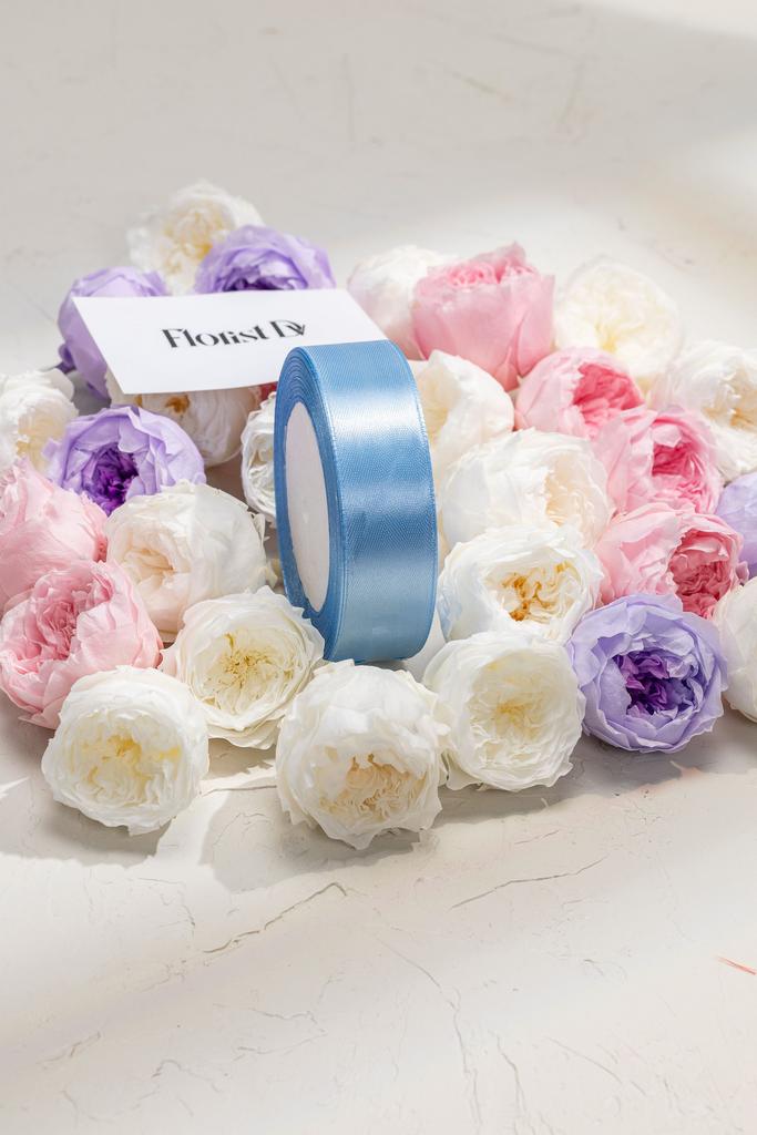 Атлас - 2,5 см - Голубой (25м)