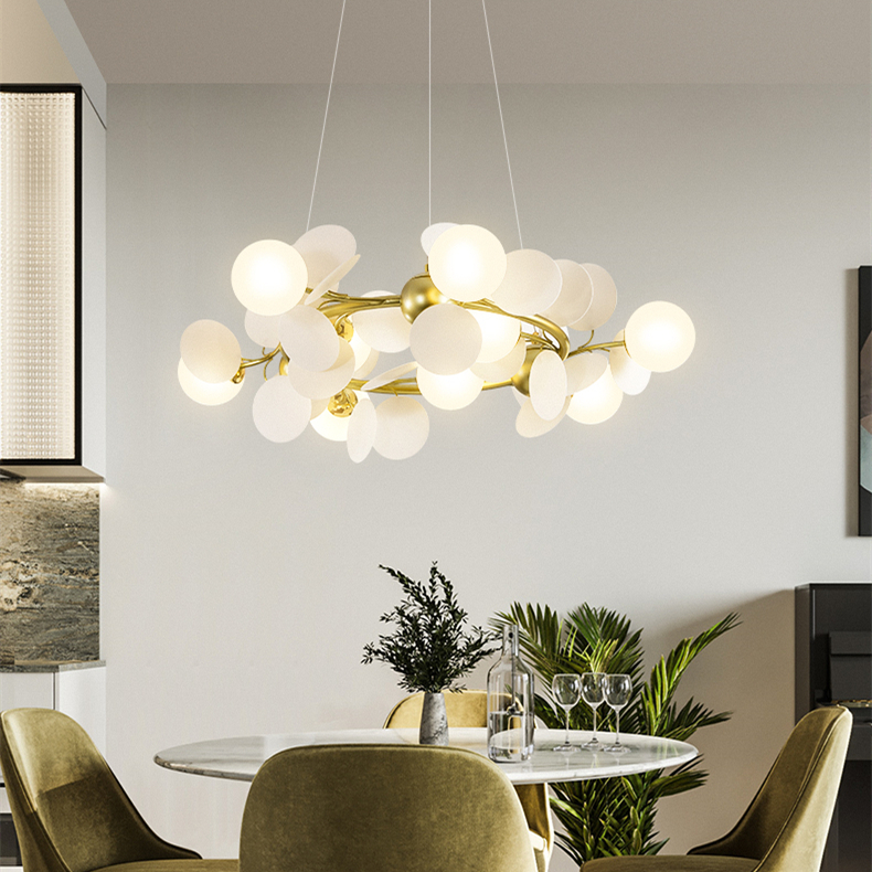 Люстра подвесная huazhiyuanhuan-9-white, G9, 63 Вт