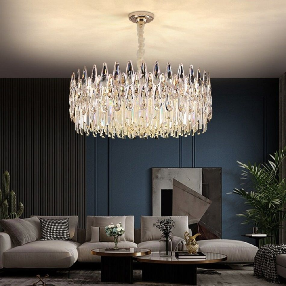 Люстра подвесная  хрустальная люстра 2011CH/, E14, 60 Вт