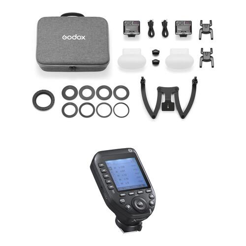 Комплект импульсных осветителей Godox MF12-DKC  для Canon