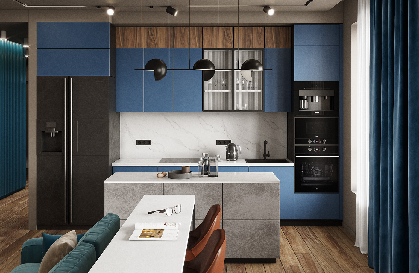 Кухня MINI Blue