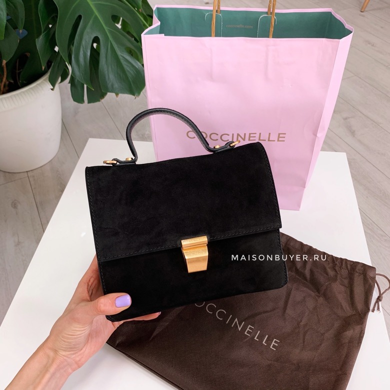 сумка Coccinelle Frances suede mini цвет черный HB0008G