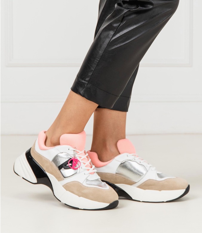 кроссовки Pinko Olivo 2 бело-розовые SH0001S