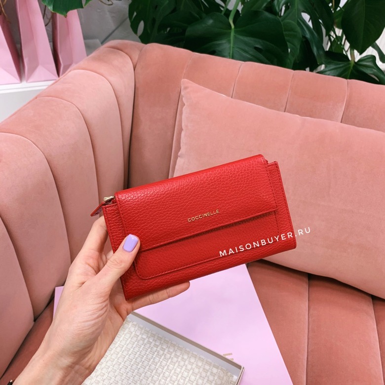 плоский кошелек Coccinelle красный WL0024G