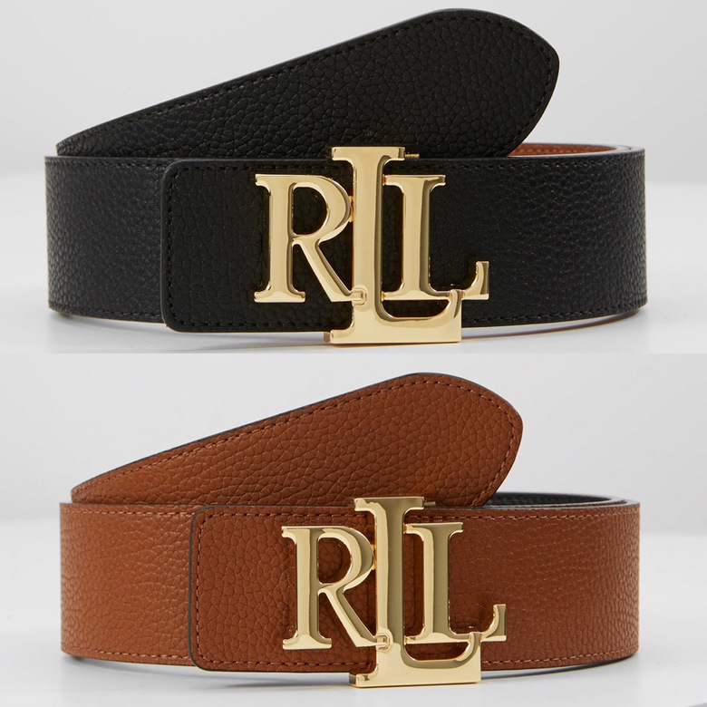 ремень LAUREN RALPH LAUREN двухсторонний 4 см черный + коричневый BL0011G