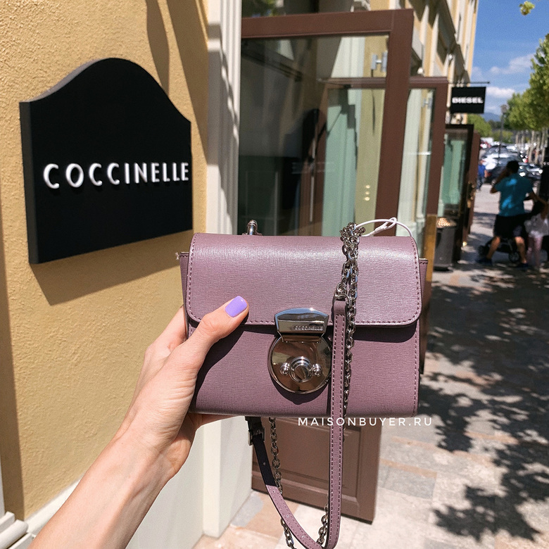 сумка Coccinelle Joie mini цвет bean / серо - сиреневый HB0001S