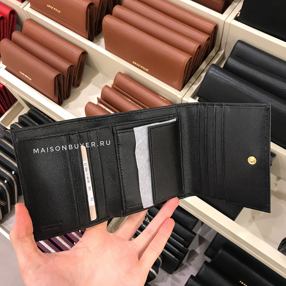 мини кошелек Coccinelle черный сафьяно / зерно WL0030G WL0031G