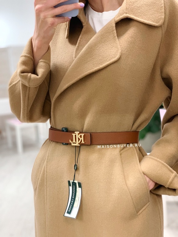 LAUREN RALPH LAUREN 3 CM BELT BLACK/LAUREN TAN