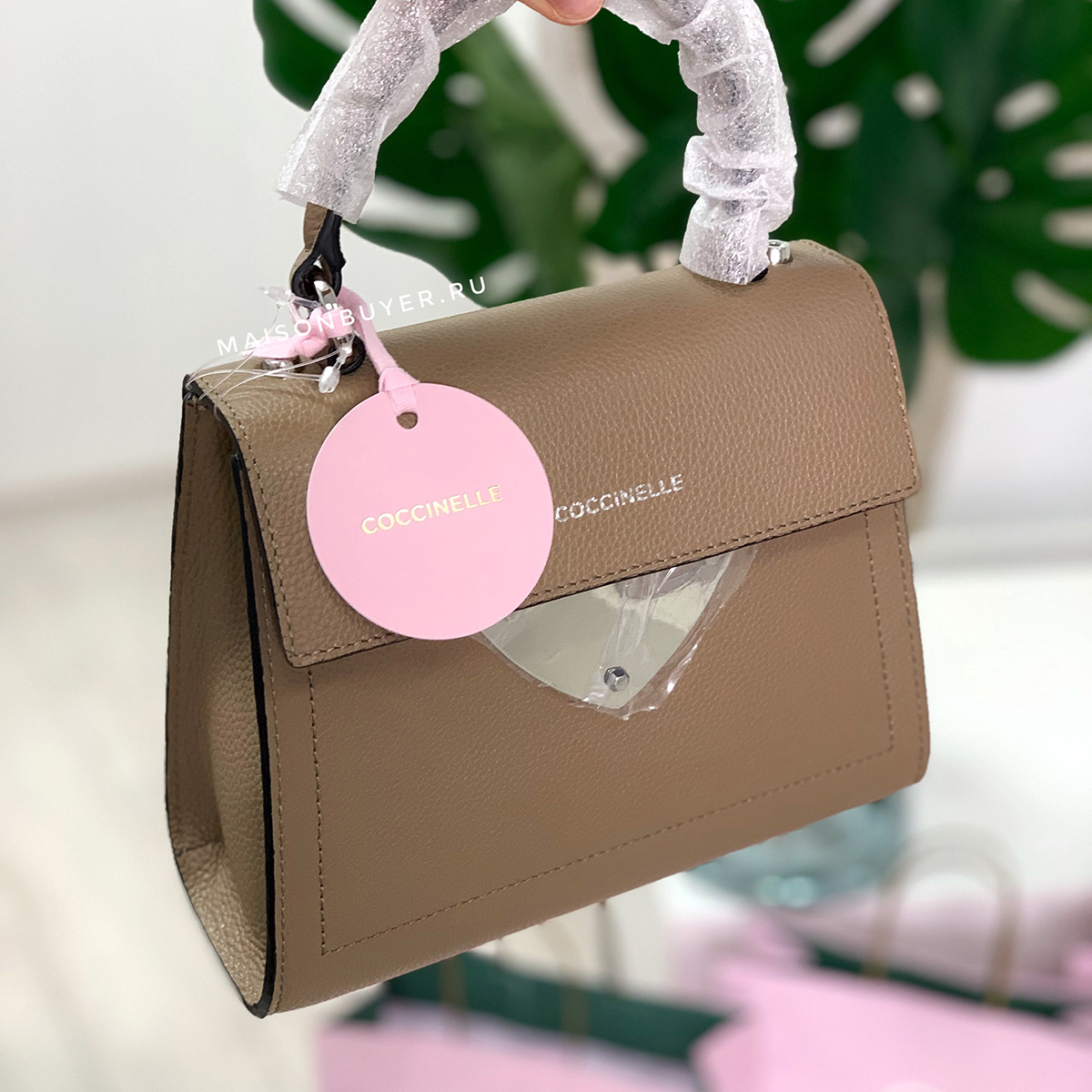 сумка COCCINELLE B14 MINI цвет TAUPE / кофе с молоком HBB14S02