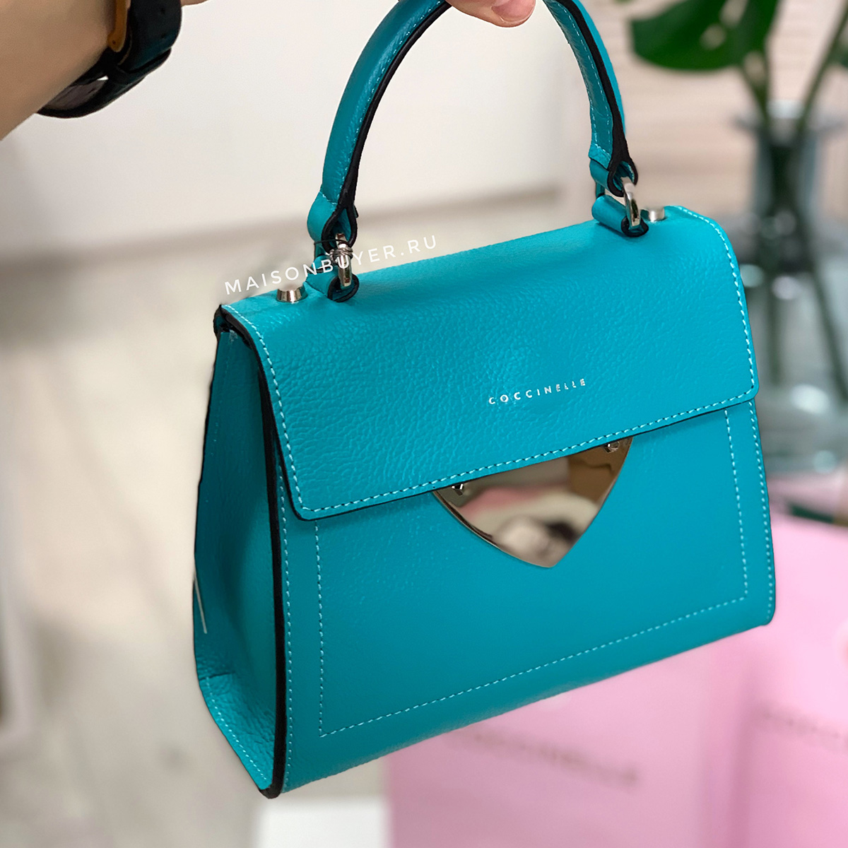 сумка COCCINELLE B14 MINI цвет TURQUOISE / бирюзовый витринный экземпляр HBB14S01