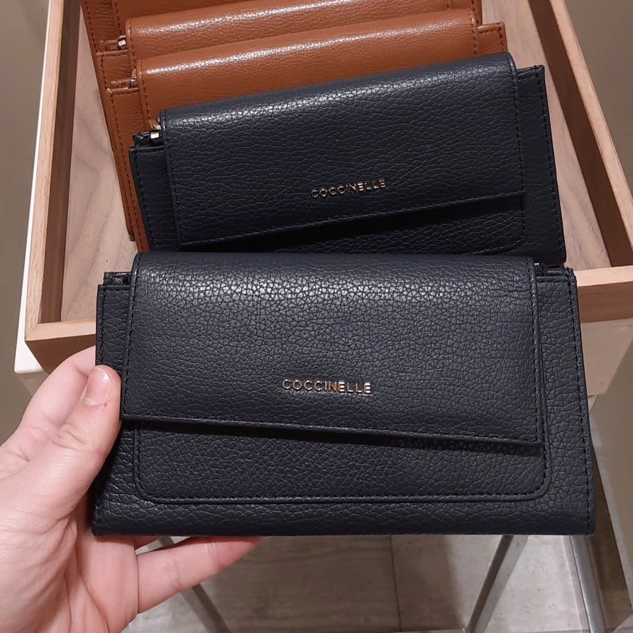 плоский кошелек Coccinelle цвет navy / синий navy WLCOCCIF02P