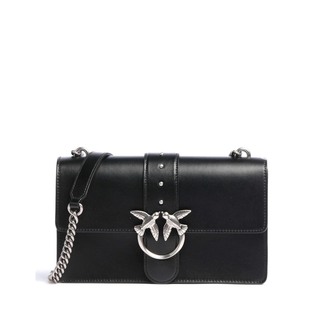 сумка PINKO CLASSIC LOVE BAG SIMPLY SS21 цвет black silver / черный серебро HBSIMPLY10M