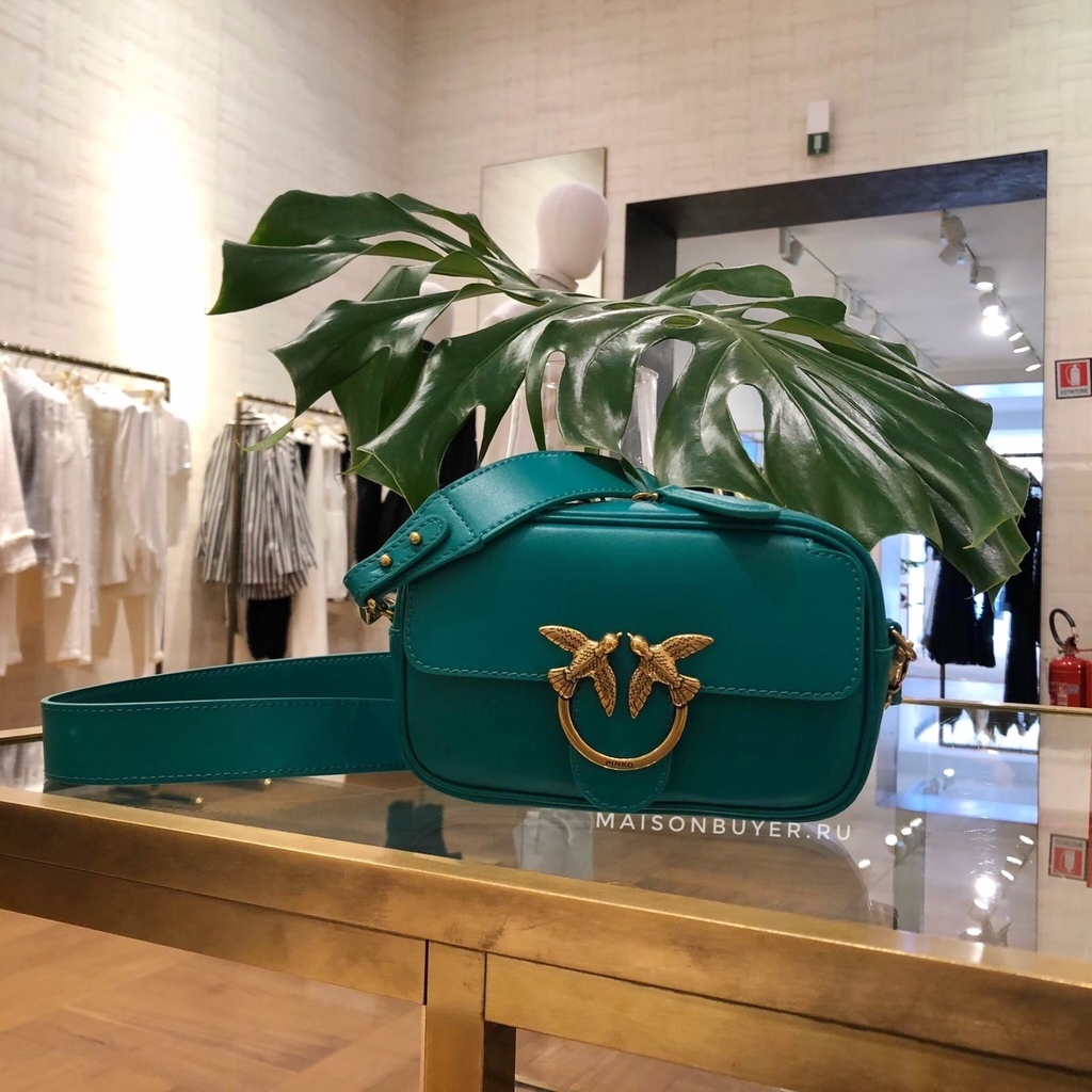 сумка PINKO BABY SQUARE BAG цвет LIGHT GREEN / зеленый HBASQUARE04B