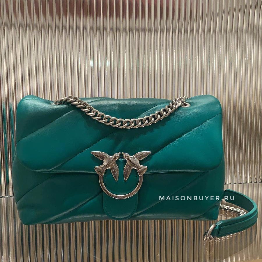 сумка PINKO PUFF CLASSIC AW20/21 цвет light green / зеленый HBPUFF15M