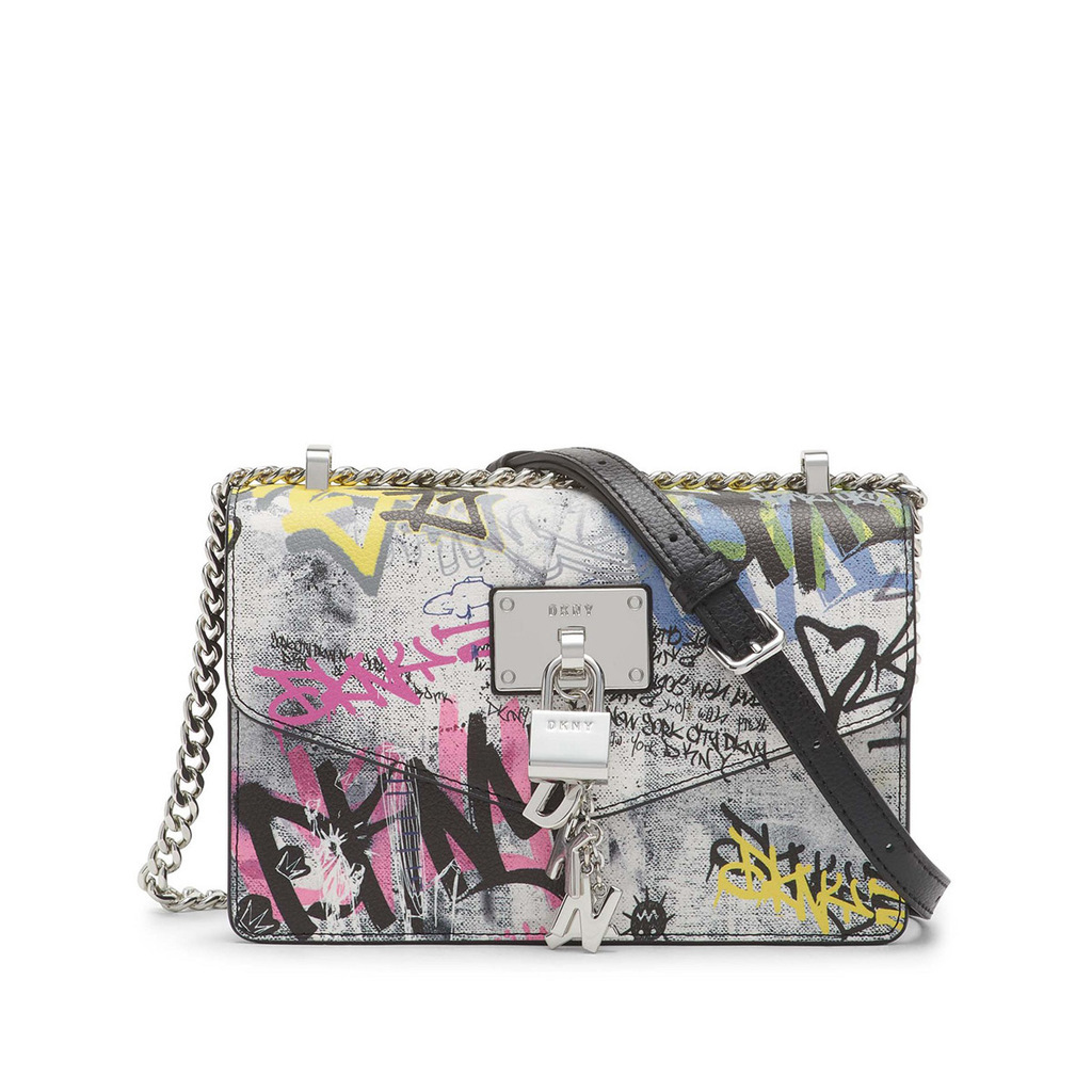 сумка DKNY Elissa flap S SS21 цвет white multi / белый мульти HBELISSA14S