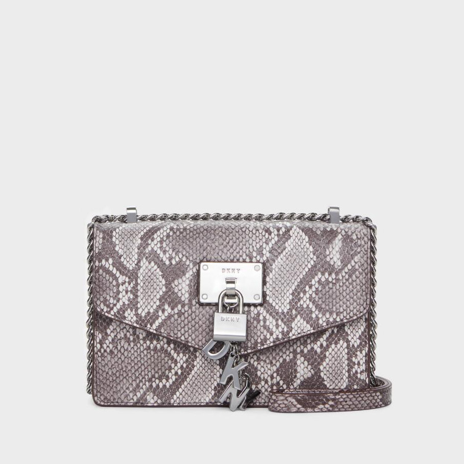 сумка DKNY Elissa flap S цвет neutral python / питон HBELISSA05S