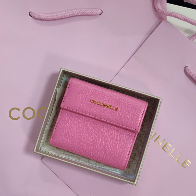 микро кошелек COCCINELLE micro wallet цвет bubble gum / розовый WLCOCCIXS03P