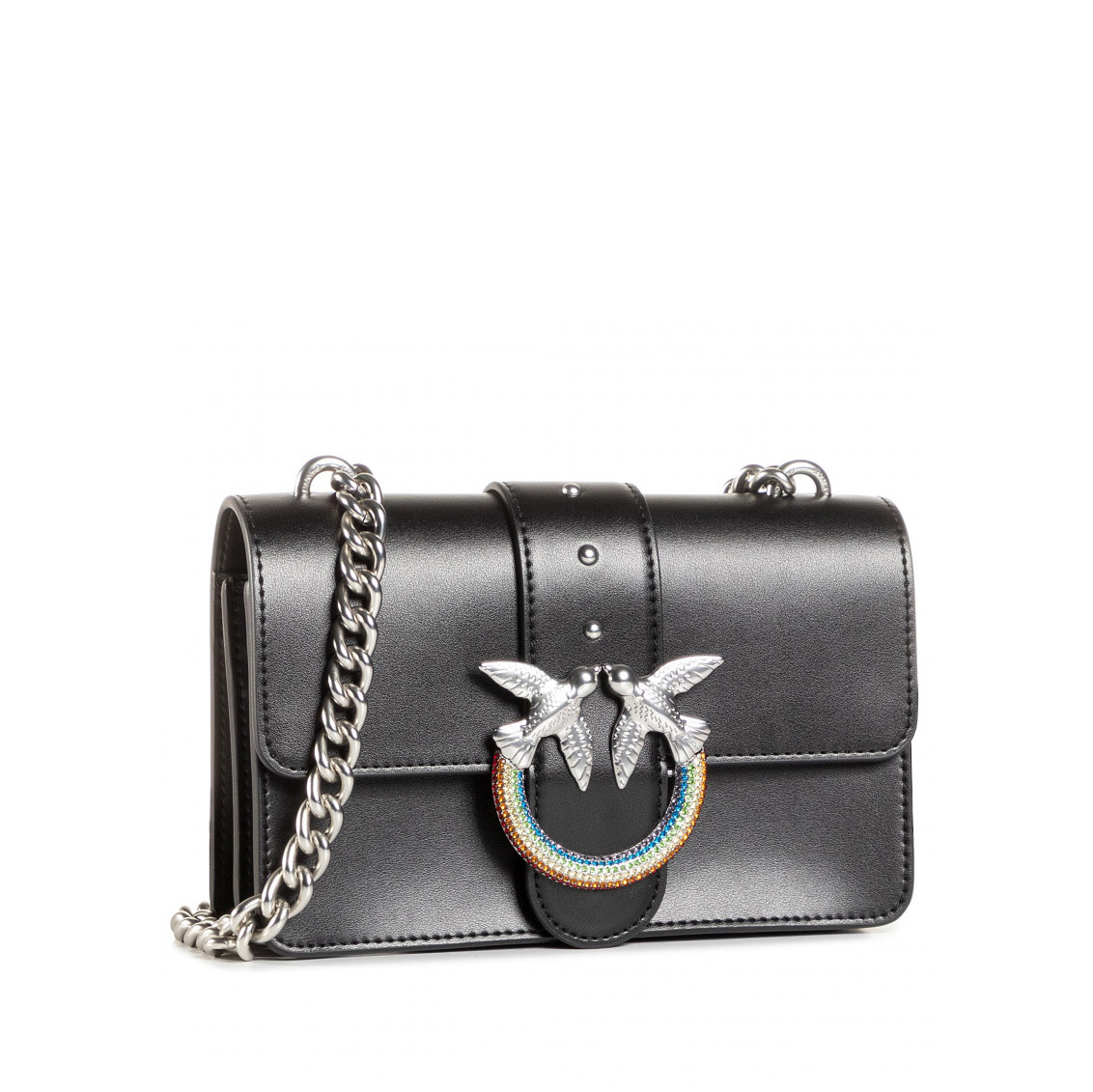 сумка PINKO MINI LOVE BAG ICON RAINBOW цвет black / черный HBLOVE01S