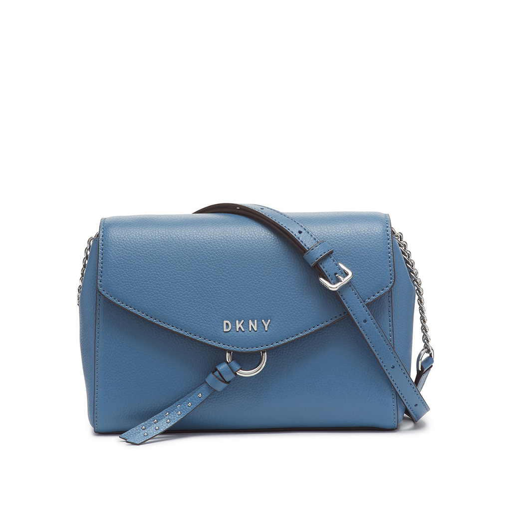 сумка DKNY Lola flap leather crossbody цвет Coastal Blue / грязно-голубой HBLola02F