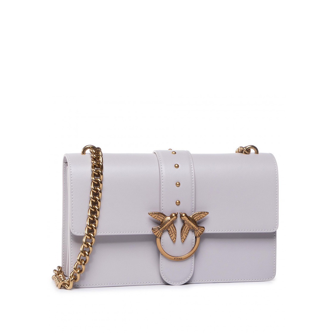 сумка PINKO CLASSIC LOVE BAG SIMPLY AW2021 цвет Ghiaccio / серо-беж HBSIMPLY11M