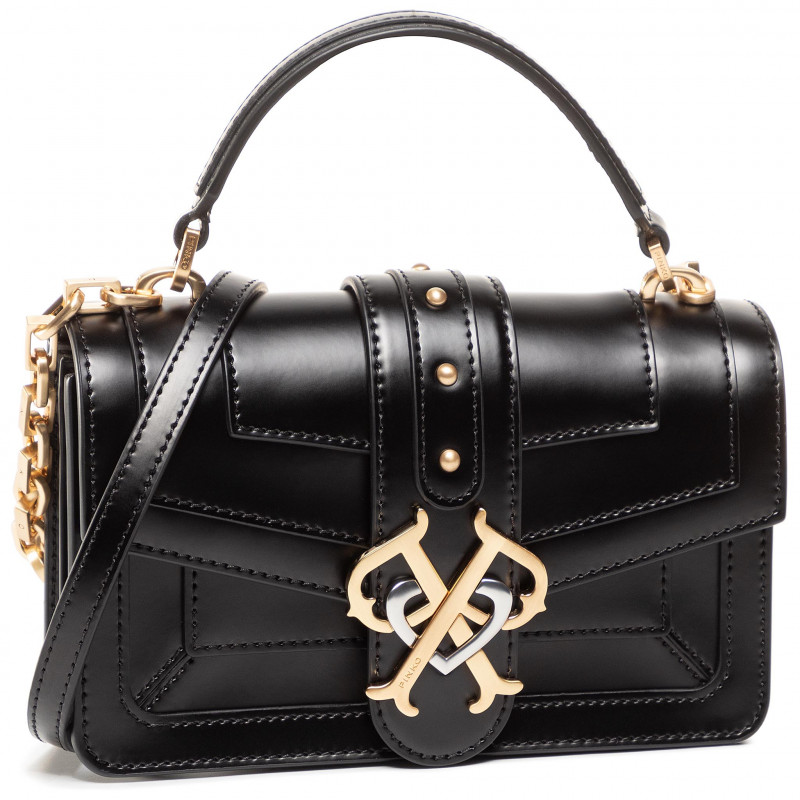 сумка PINKO MINI DOUBLE P AW20/21 цвет black / черный HBDOUBLEP01S