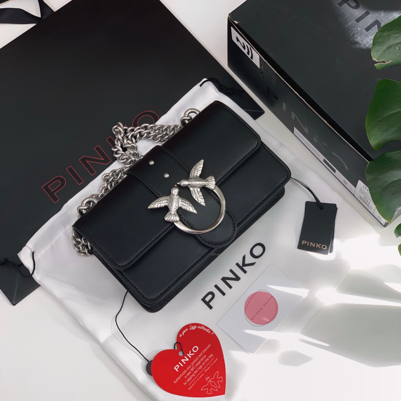 сумка MINI LOVE SIMPLY SS21 цвет LIMOUSINE BLACK SILVER / черный HBSIMPLY10S