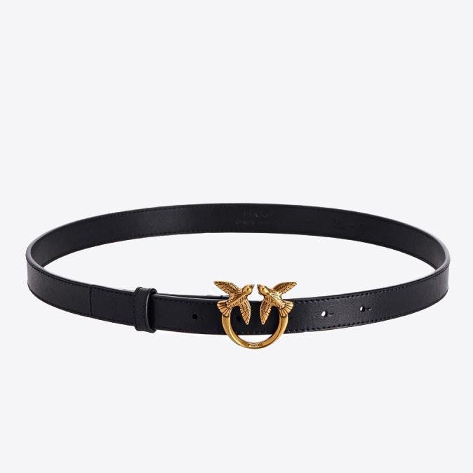 ремень PINKO LOVE BIRDS 2 cm LIMOUSINE BLACK/ Черный BLLOVEBIRDS012CM