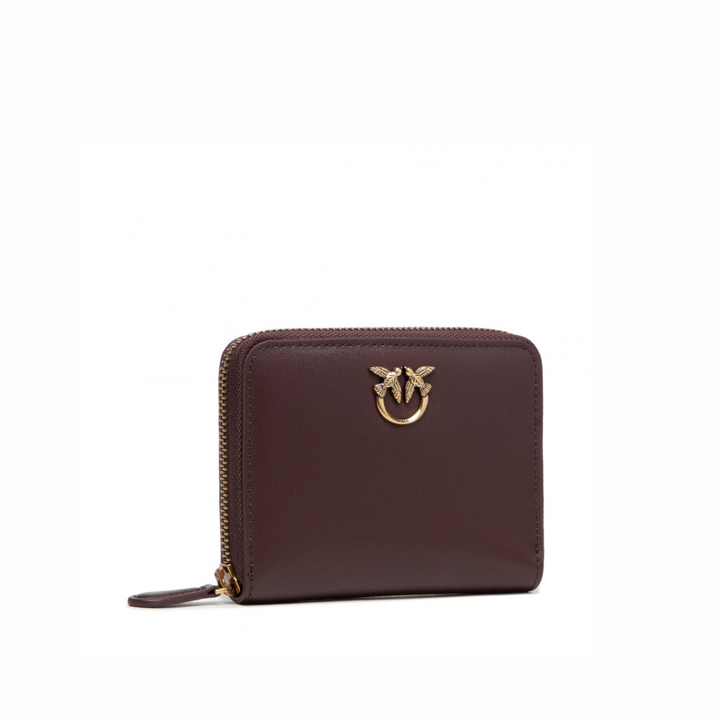 кошелек PINKO ZIP-AROUND WALLET AW21/22 цвет RED-SASSAFRAS / баклажаново-шоколадный PINKOWALLET04S