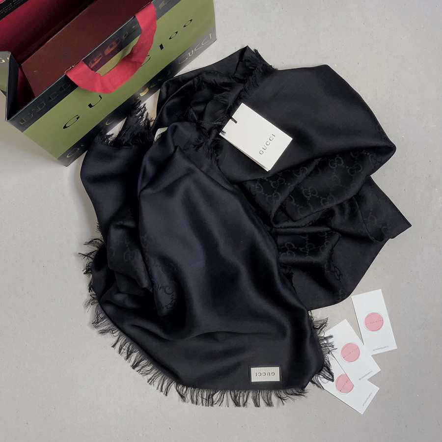 шаль GUCCI SHAWL 135x135 black / черный