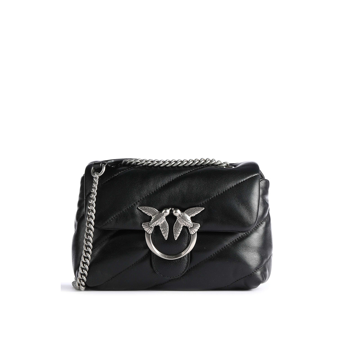 сумка LOVE MINI PUFF MAXI QUILT AW’21/22 цвет NERO LIMOUSINE SILVER / Черный PUFFMQUILTAW212203S