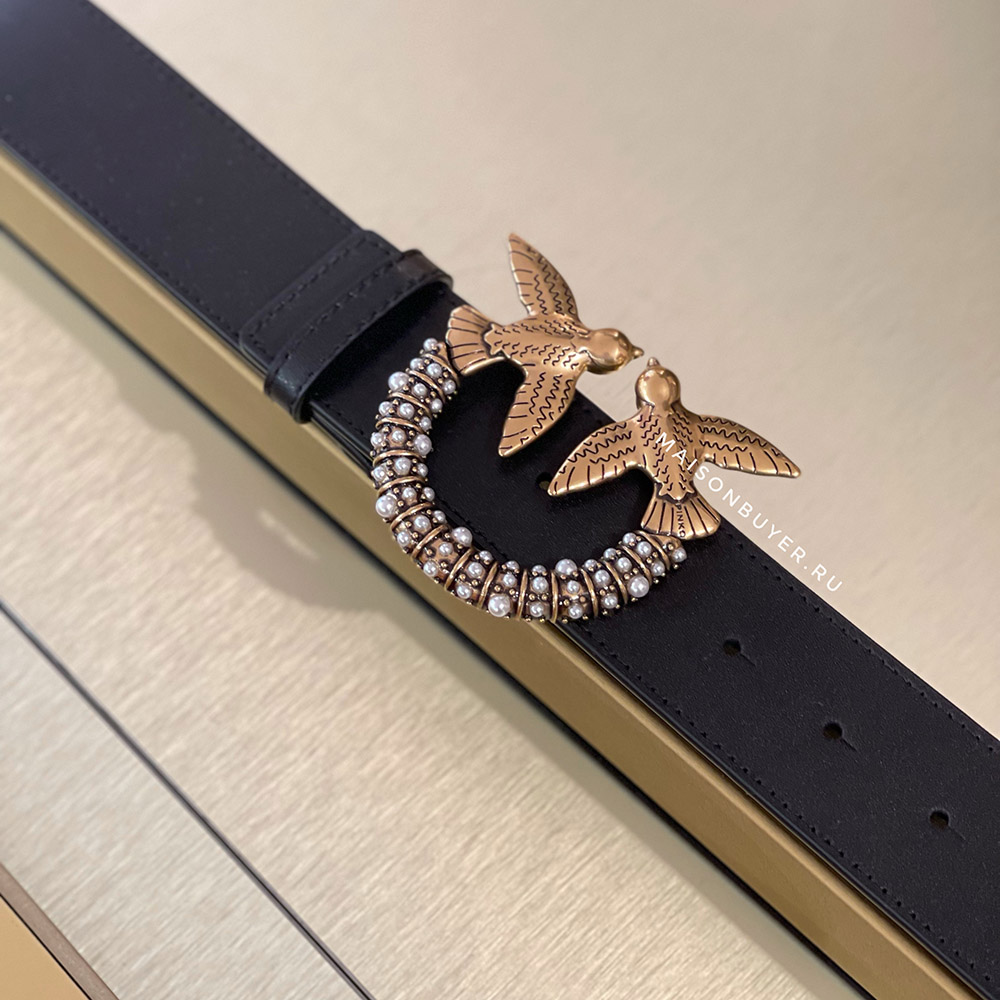 ремень на талию LOVE JEWEL WAIST SIMPLY BELT цвет LIMOUSINE BLACK / Черный BLJEWEL014CM