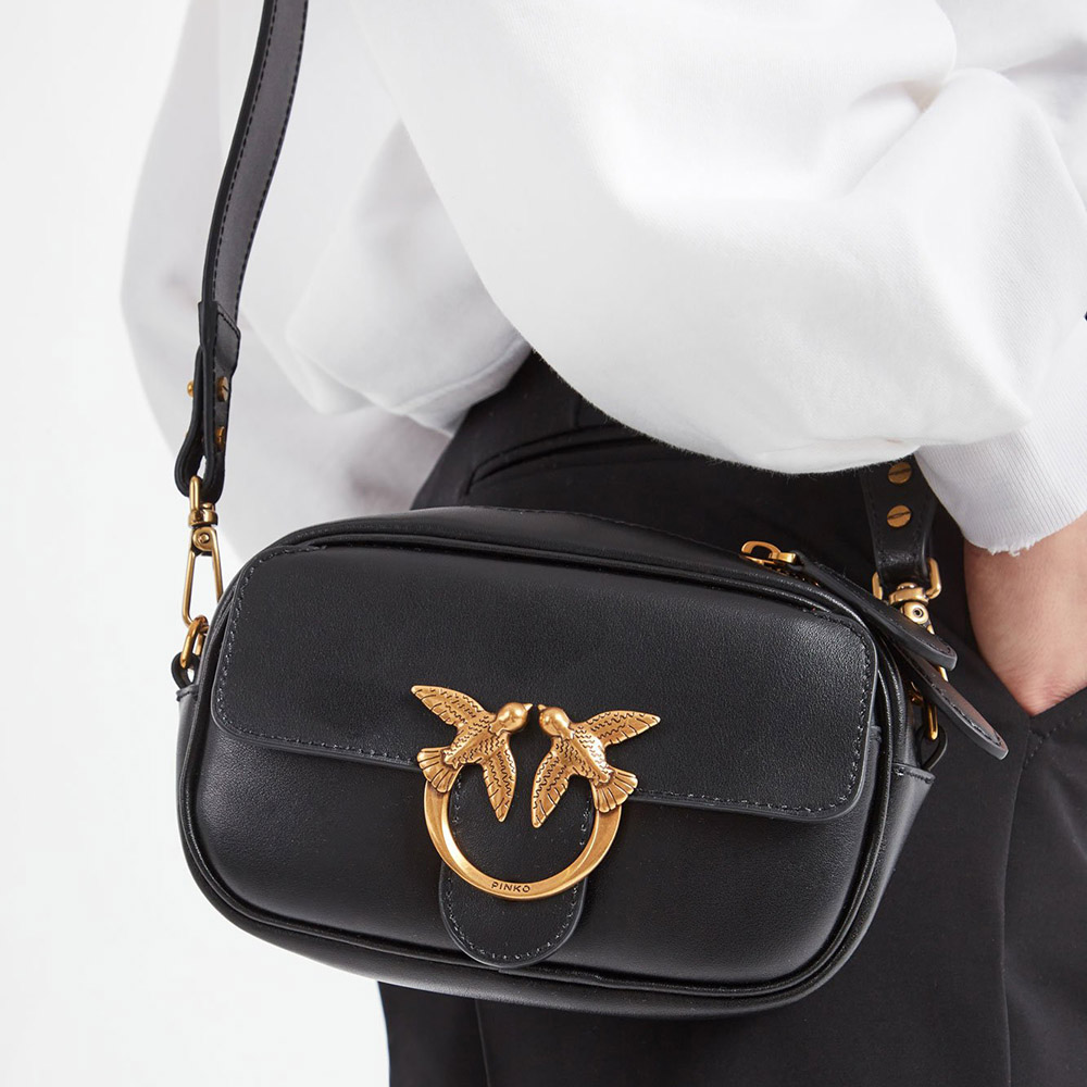 сумка PINKO LOVE BABY SQUARE SIMPLY AW21/22 цвет NERO LIMOUSINE / Черный PISQUARE2122101B