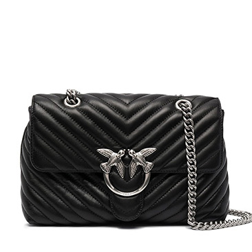 сумка LADY PUFF AW21/22 цвет NERO LIMOUSINE SILVER / черный HBLADYPUFF01M