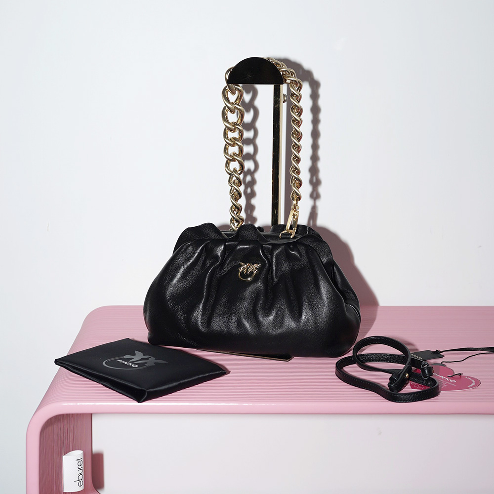 PINKO MINI CHAIN CLUTCH NERO LIMOUSINE / черный
