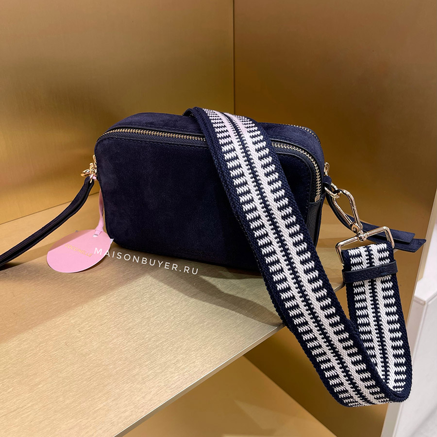 сумка COCCINELLE JEN CAMERA BAG SUEDE Navy Blue / Темно-синий