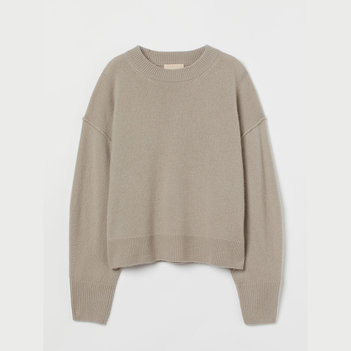 кашемировый свитер H&M PREMIUM SELECTION CASHMERE SWEATER Greige 1010508001