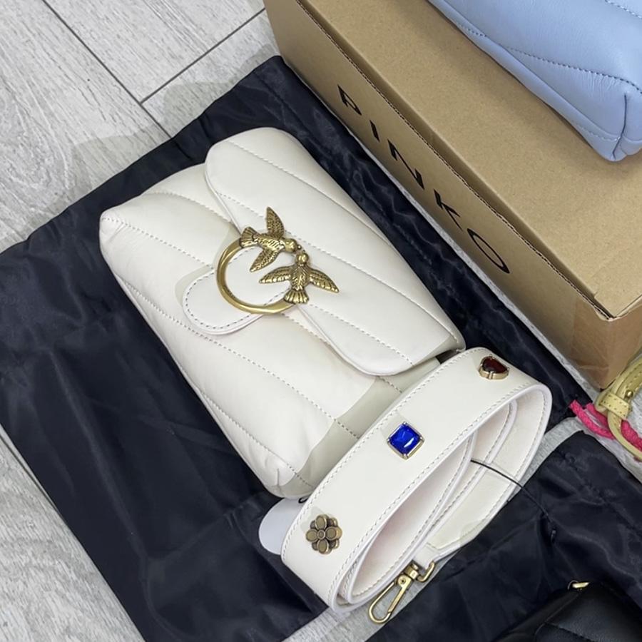 сумка PINKO BABY PUFF SHOULDER BAG SS22 White PIPUFFSS2202B
