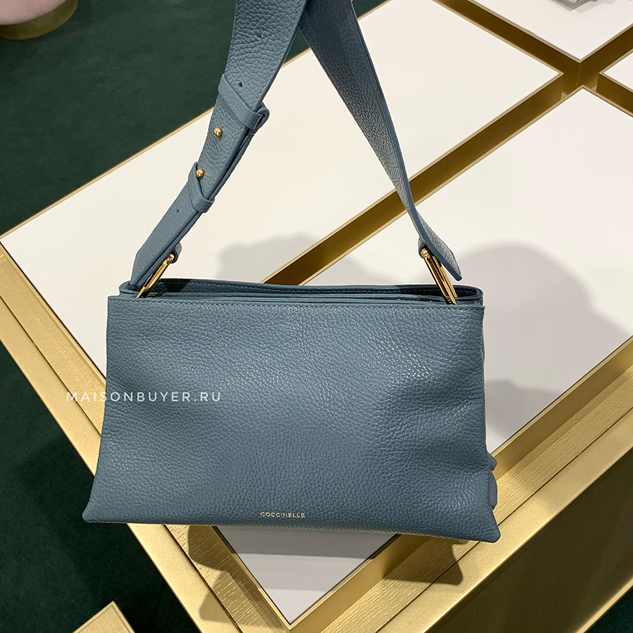 COCCINELLE POPPY MEDIUM Shark grey / Серо-голубой 100022