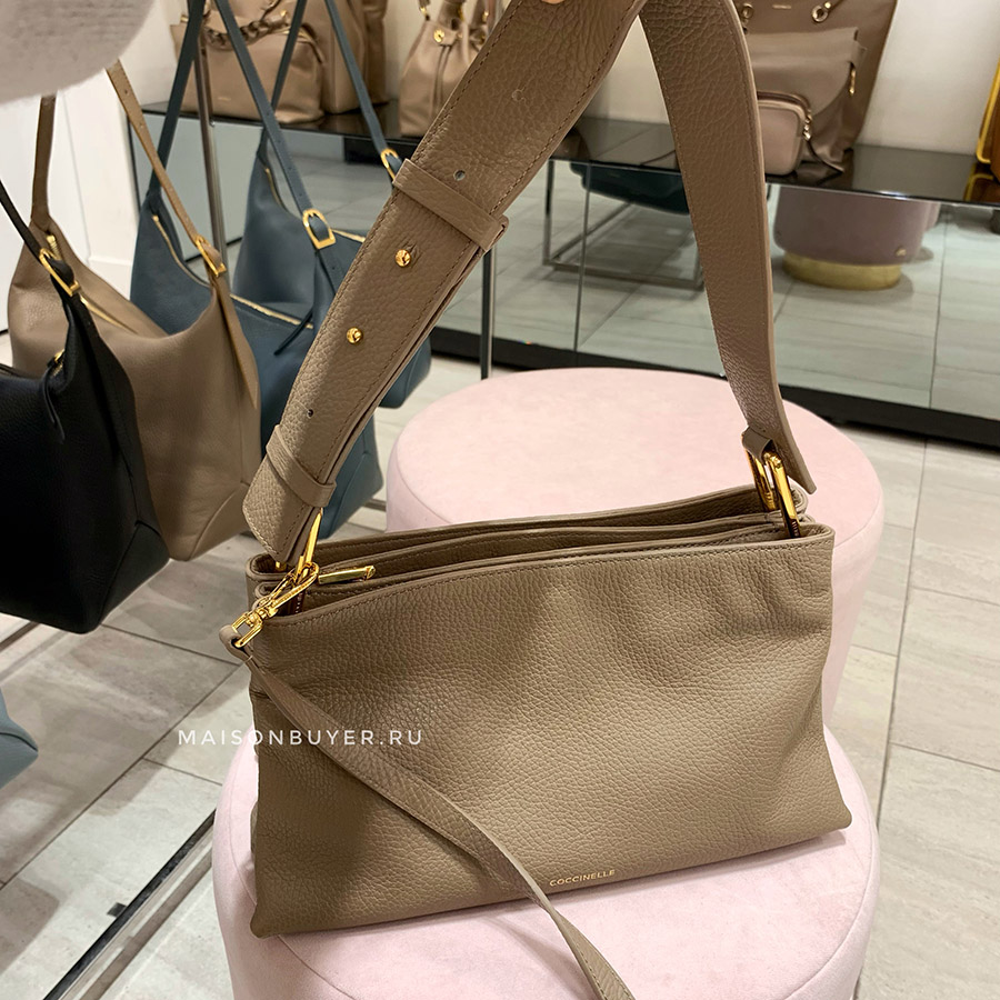 сумка COCCINELLE POPPY MEDIUM Taupe / Серо-коричневый