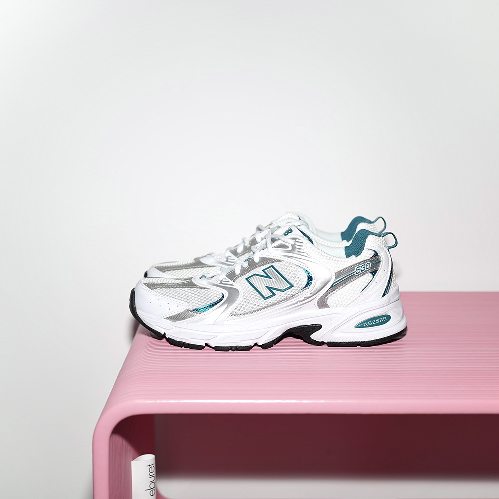 NB 530 White / Silver Metallic / Green MR530AB