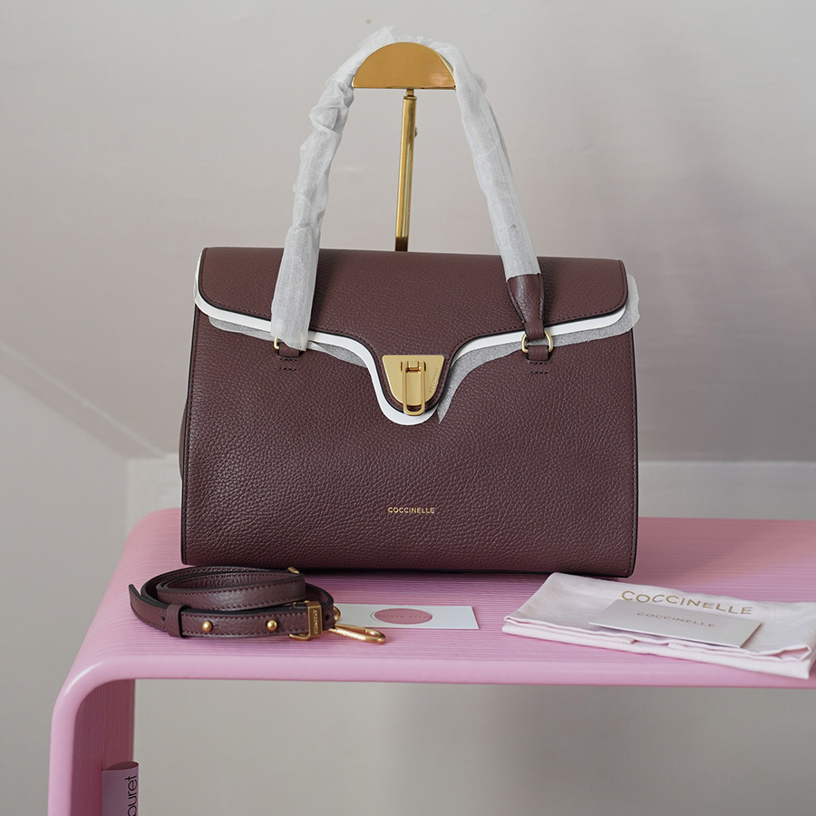 COCCINELLE BEAT SOFT SATCHEL Carruba / Бордово-шоколадный